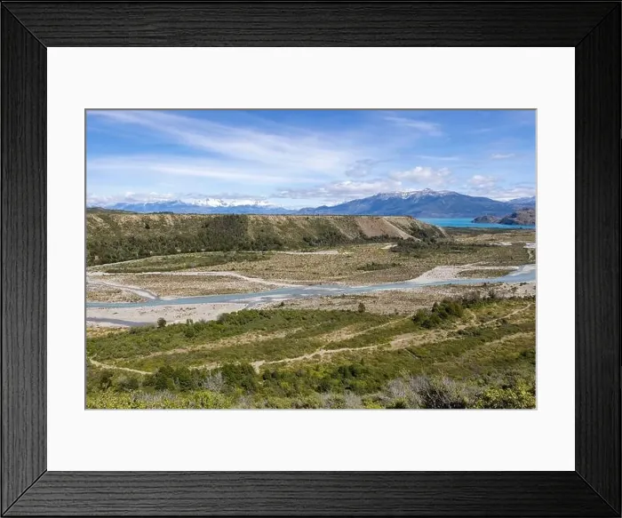 Framed Print : Turquoise creek flowing to the beautiful Lago General Carrera in southern Chile - Traveling the Carretera Austral Framed Print : Turquoise creek flowing to the beautiful Lago General Carrera in southern Chile - Traveling the Carretera Austral