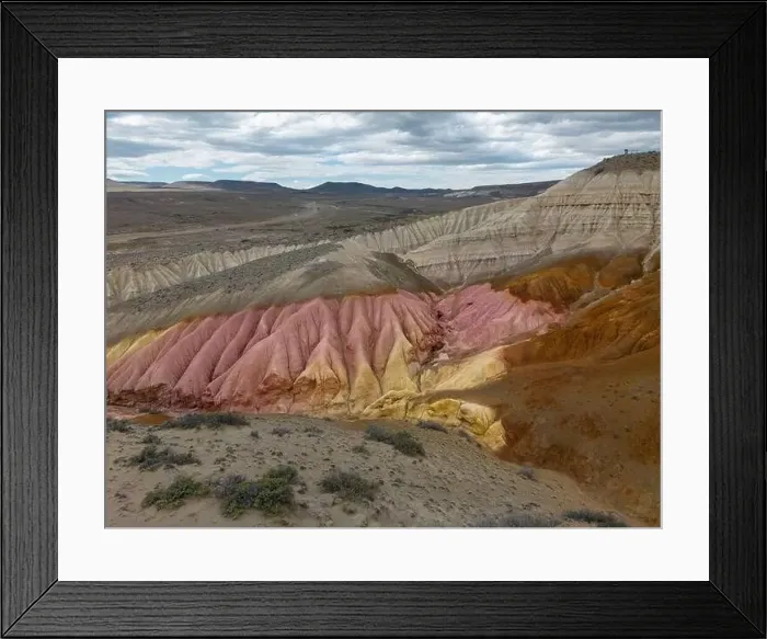 Framed Print : Aerial view of the stunning landscape of Tierra de Colores in Parque Patagonia in Argentina, South America Framed Print : Aerial view of the stunning landscape of Tierra de Colores in Parque Patagonia in Argentina, South America