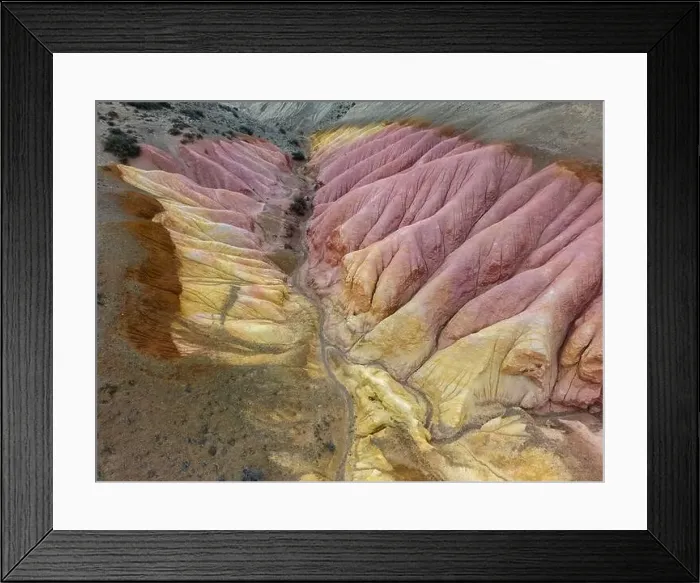 Framed Print : Aerial view of the stunning landscape of Tierra de Colores in Parque Patagonia in Argentina, South America Framed Print : Aerial view of the stunning landscape of Tierra de Colores in Parque Patagonia in Argentina, South America