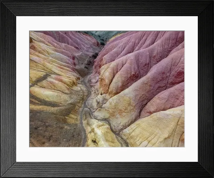 Framed Print : Aerial view of the stunning landscape of Tierra de Colores in Parque Patagonia in Argentina, South America Framed Print : Aerial view of the stunning landscape of Tierra de Colores in Parque Patagonia in Argentina, South America