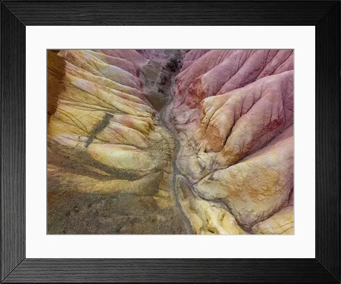 Framed Print : Aerial view of the stunning landscape of Tierra de Colores in Parque Patagonia in Argentina, South America