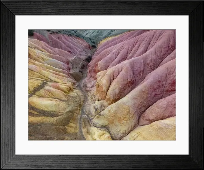 Framed Print : Aerial view of the stunning landscape of Tierra de Colores in Parque Patagonia in Argentina, South America Framed Print : Aerial view of the stunning landscape of Tierra de Colores in Parque Patagonia in Argentina, South America