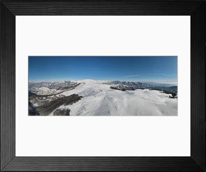 Framed Print : Stara Planina Babin Zub mountain in serbia covered with snow with road in winter day panorama tourist destination Framed Print : Stara Planina Babin Zub mountain in serbia covered with snow with road in winter day panorama tourist destination