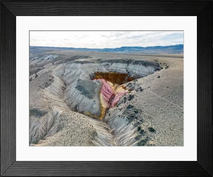Framed Print : Aerial view of the stunning landscape of Tierra de Colores in Parque Patagonia in Argentina, South America Framed Print : Aerial view of the stunning landscape of Tierra de Colores in Parque Patagonia in Argentina, South America
