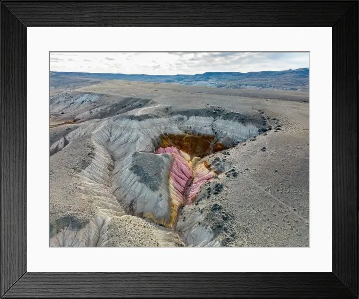 Framed Print : Aerial view of the stunning landscape of Tierra de Colores in Parque Patagonia in Argentina, South America Framed Print : Aerial view of the stunning landscape of Tierra de Colores in Parque Patagonia in Argentina, South America