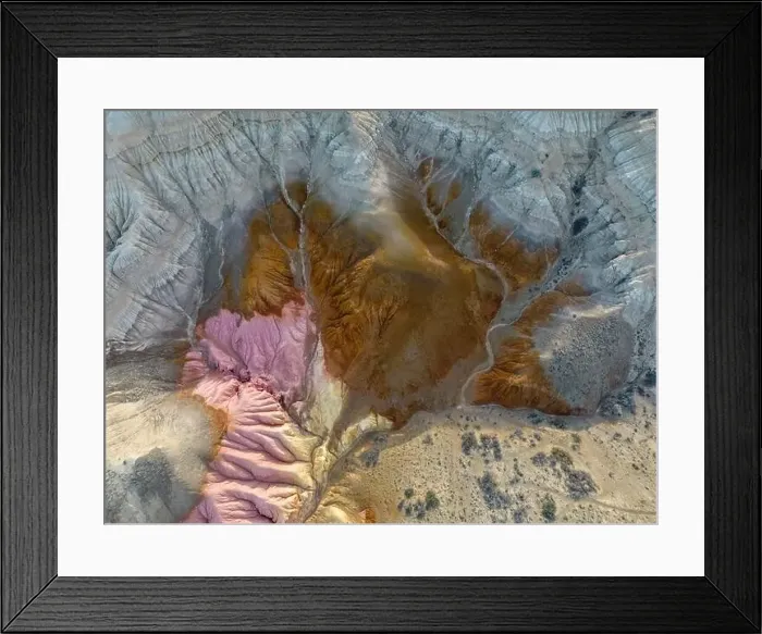 Framed Print : Aerial view of the stunning landscape of Tierra de Colores in Parque Patagonia in Argentina, South America Framed Print : Aerial view of the stunning landscape of Tierra de Colores in Parque Patagonia in Argentina, South America