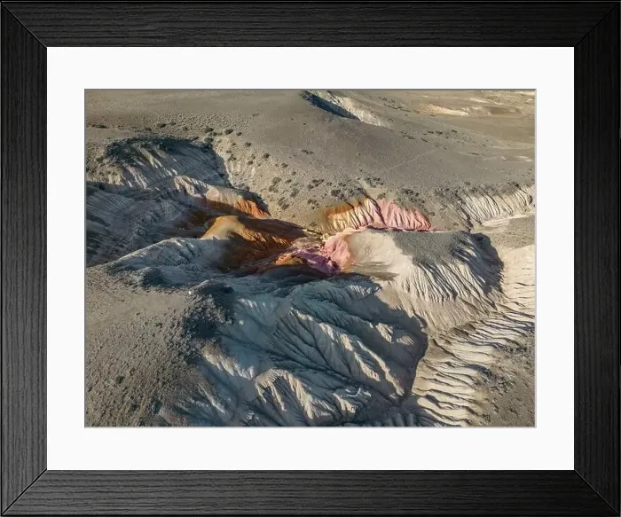 Framed Print : Aerial view of the stunning landscape of Tierra de Colores in Parque Patagonia in Argentina, South America Framed Print : Aerial view of the stunning landscape of Tierra de Colores in Parque Patagonia in Argentina, South America