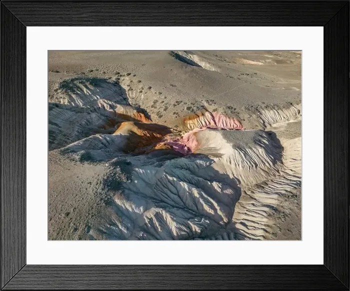 Framed Print : Aerial view of the stunning landscape of Tierra de Colores in Parque Patagonia in Argentina, South America Framed Print : Aerial view of the stunning landscape of Tierra de Colores in Parque Patagonia in Argentina, South America