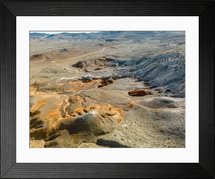 Framed Print : Aerial view of the stunning landscape of Tierra de Colores in Parque Patagonia in Argentina, South America Framed Print : Aerial view of the stunning landscape of Tierra de Colores in Parque Patagonia in Argentina, South America