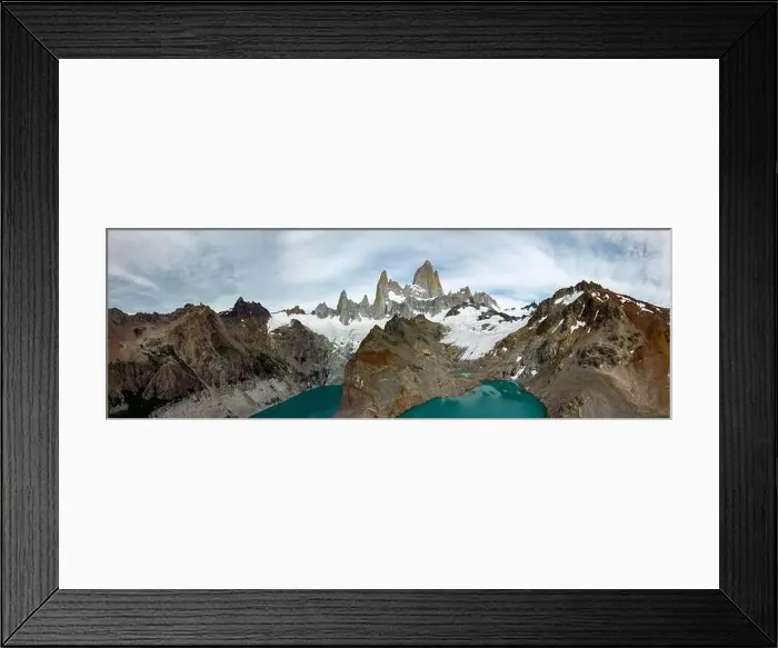 Framed Print : Aerial view of the stunning Laguna de los Tres Framed Print : Aerial view of the stunning Laguna de los Tres