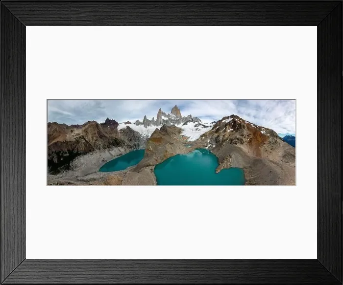 Framed Print : Aerial view of the stunning Laguna de los Tres Framed Print : Aerial view of the stunning Laguna de los Tres