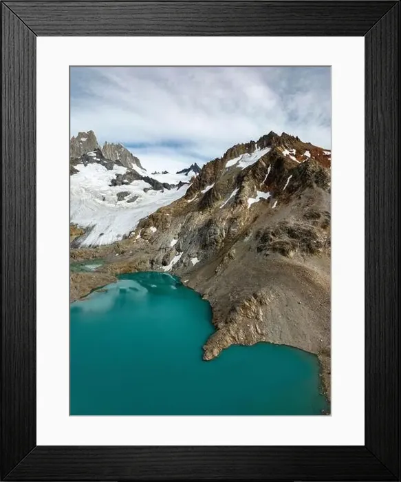 Framed Print : Aerial view of the stunning Mount Fitz Roy landscape with icefields Framed Print : Aerial view of the stunning Mount Fitz Roy landscape with icefields