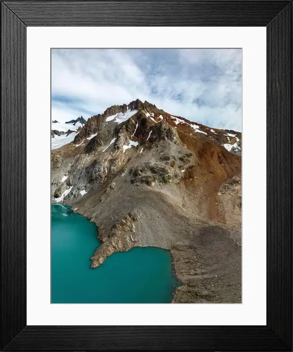 Framed Print : Aerial view of the stunning Mount Fitz Roy landscape with icefields Framed Print : Aerial view of the stunning Mount Fitz Roy landscape with icefields