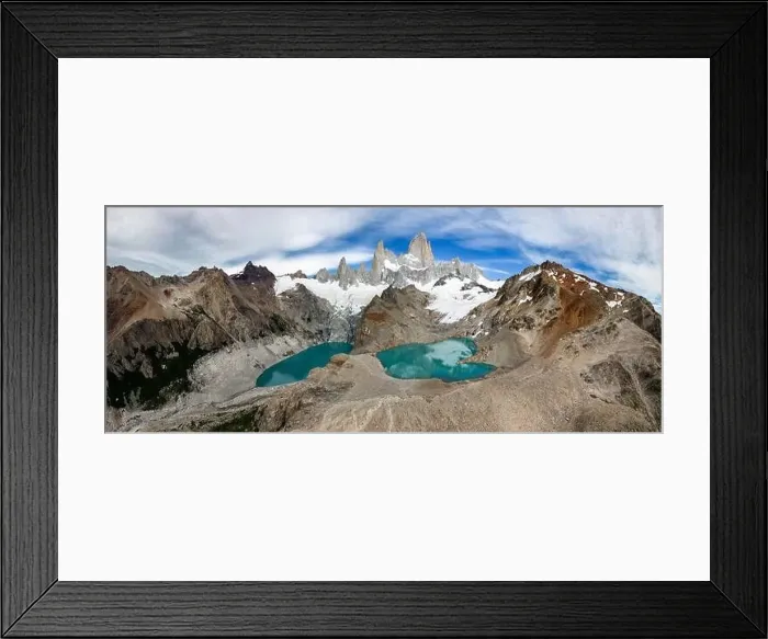 Framed Print : Aerial view of the stunning Laguna de los Tres Framed Print : Aerial view of the stunning Laguna de los Tres