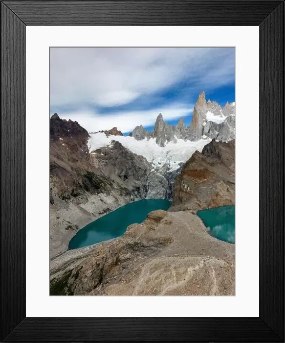 Framed Print : Aerial view of the stunning Laguna de los Tres Framed Print : Aerial view of the stunning Laguna de los Tres