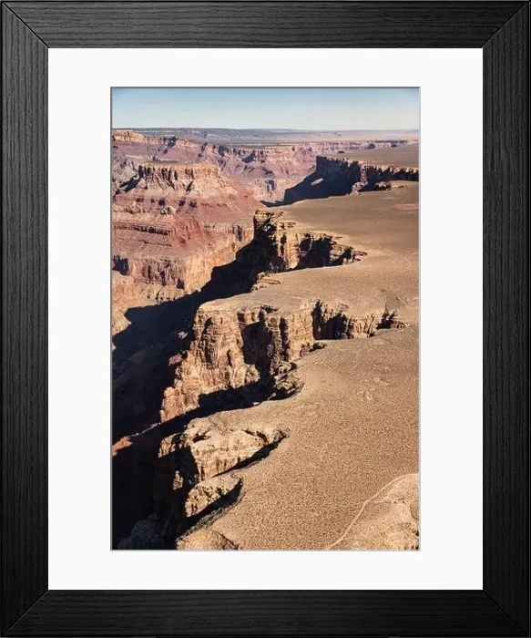 Framed Print : Grand Canyon Sout Rim, California, USA. Aerial view from helicopter Framed Print : Grand Canyon Sout Rim, California, USA. Aerial view from helicopter