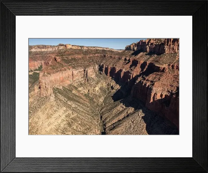 Framed Print : Grand Canyon Sout Rim, California, USA. Aerial view from helicopter Framed Print : Grand Canyon Sout Rim, California, USA. Aerial view from helicopter