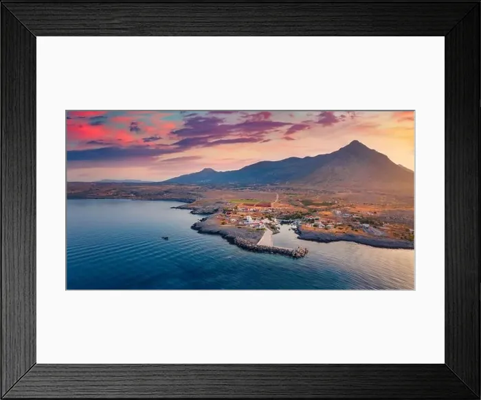 Framed Print : Vathi port in the morning mist Framed Print : Vathi port in the morning mist