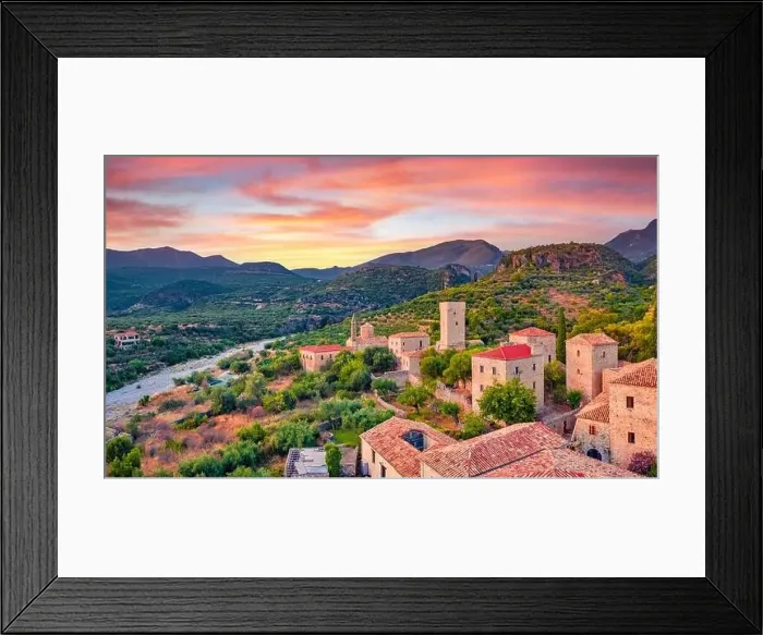 Framed Print : Majestic summer view of Mourtzinos Tower Framed Print : Majestic summer view of Mourtzinos Tower