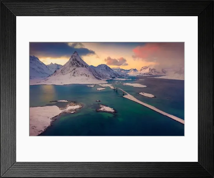 Framed Print : Unbelievable winter sunrise on Norway Framed Print : Unbelievable winter sunrise on Norway