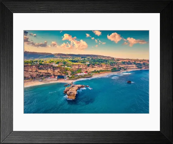 Framed Print : Spectacular summer view from flying drone of Riachi rocks Framed Print : Spectacular summer view from flying drone of Riachi rocks
