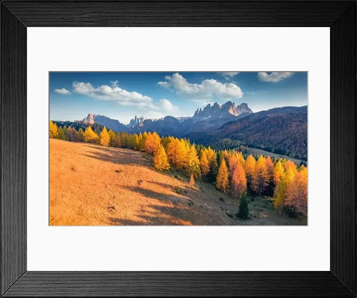 Framed Print : Colorful autumn scene of Fuchiade valley Framed Print : Colorful autumn scene of Fuchiade valley