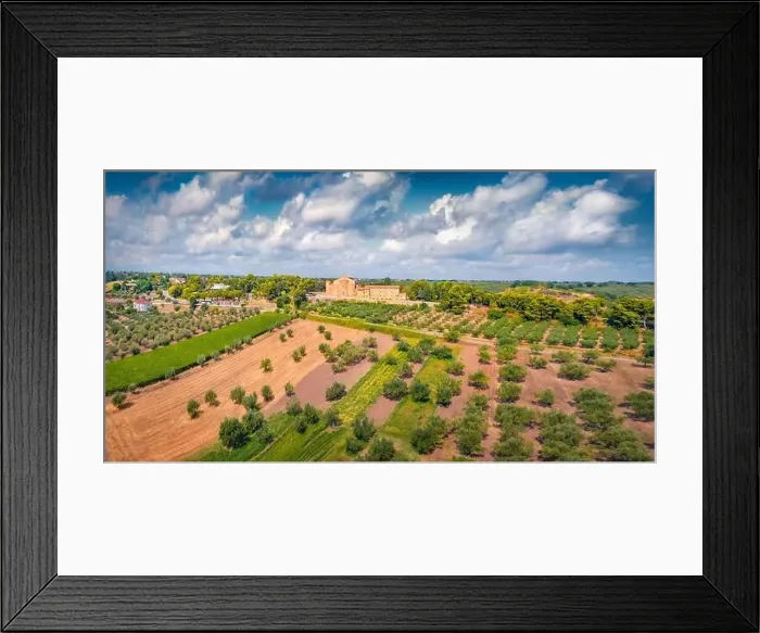 Framed Print : Impressive summer view from flying drone of Abbey of San Giovanni in Venere Framed Print : Impressive summer view from flying drone of Abbey of San Giovanni in Venere