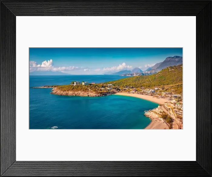 Framed Print : Aerial landscape photography. Bright morning view of Jale Baech Framed Print : Aerial landscape photography. Bright morning view of Jale Baech