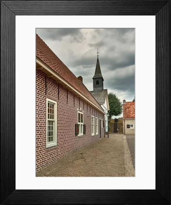 Framed Print : idyllic dutch fortress village of bourtange in summer Framed Print : idyllic dutch fortress village of bourtange in summer