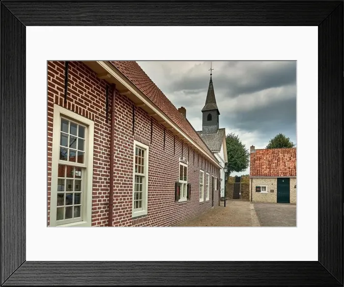 Framed Print : idyllic dutch fortress village of bourtange in summer Framed Print : idyllic dutch fortress village of bourtange in summer