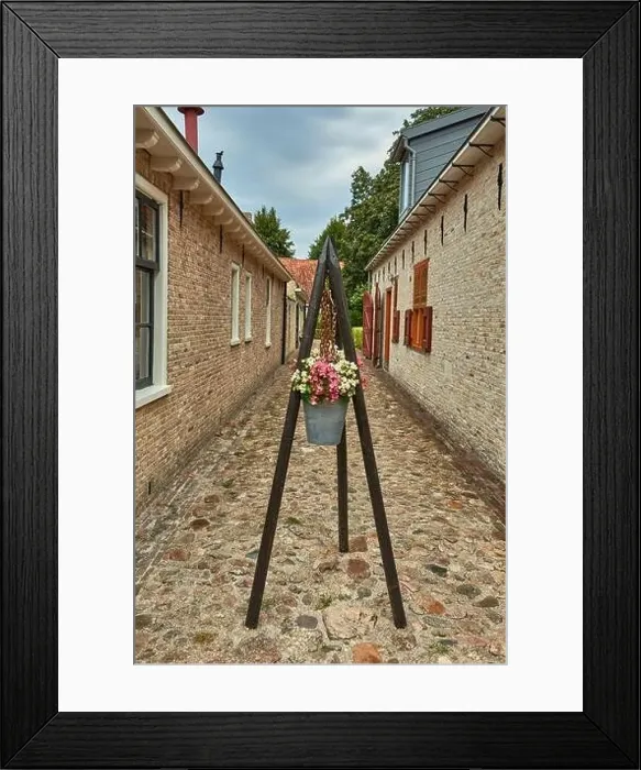 Framed Print : idyllic dutch fortress village of bourtange in summer