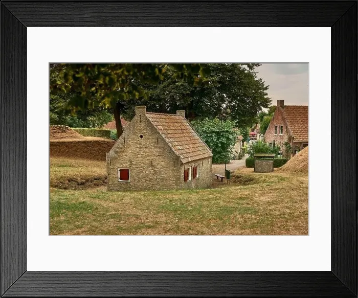 Framed Print : idyllic dutch fortress village of bourtange in summer Framed Print : idyllic dutch fortress village of bourtange in summer