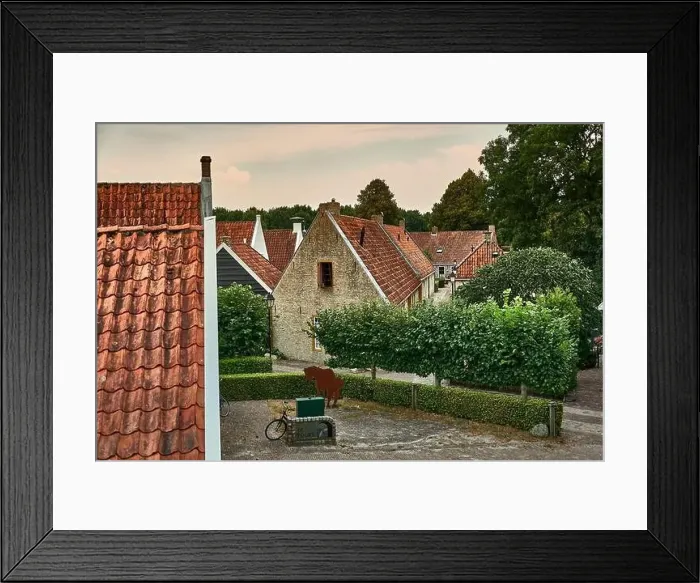 Framed Print : idyllic dutch fortress village of bourtange in summer Framed Print : idyllic dutch fortress village of bourtange in summer