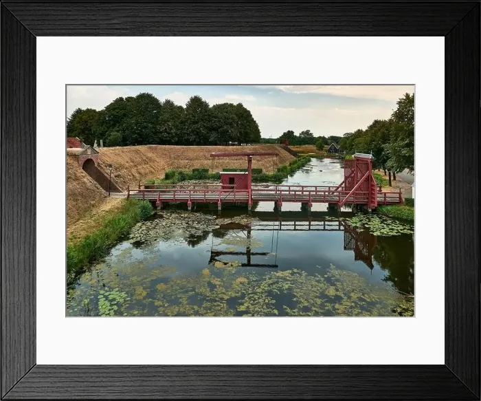Framed Print : idyllic dutch fortress village of bourtange in summer Framed Print : idyllic dutch fortress village of bourtange in summer