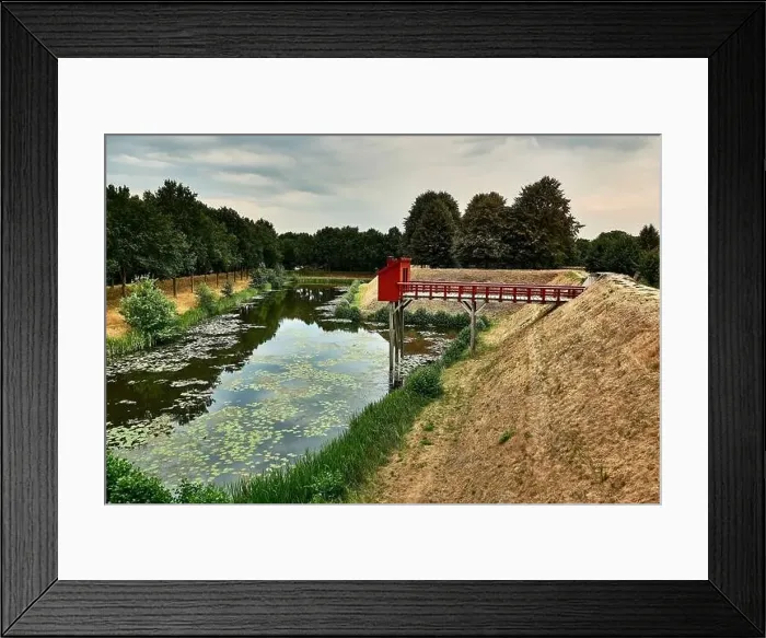Framed Print : idyllic dutch fortress village of bourtange in summer Framed Print : idyllic dutch fortress village of bourtange in summer