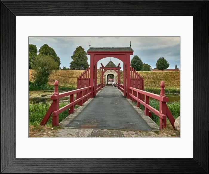 Framed Print : idyllic dutch fortress village of bourtange in summer Framed Print : idyllic dutch fortress village of bourtange in summer