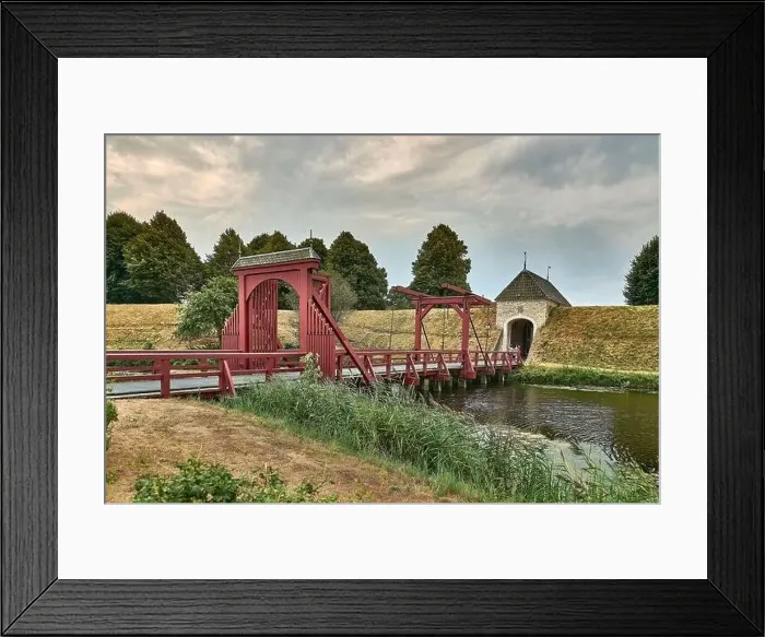 Framed Print : idyllic dutch fortress village of bourtange in summer Framed Print : idyllic dutch fortress village of bourtange in summer