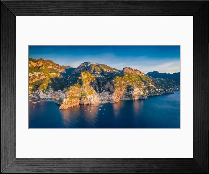 Framed Print : Aerial morning cityscape of Atrani town Framed Print : Aerial morning cityscape of Atrani town