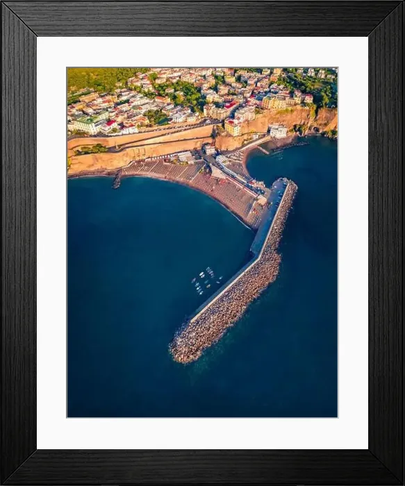 Framed Print : Amazing summer view from flying drone of Meta Framed Print : Amazing summer view from flying drone of Meta