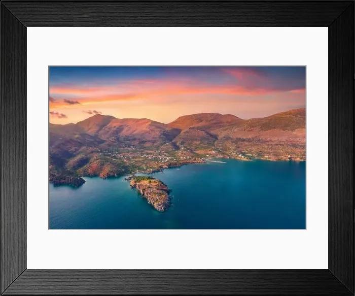 Framed Print : Unbelievable view from flying drone of Purpose or Double beach Framed Print : Unbelievable view from flying drone of Purpose or Double beach