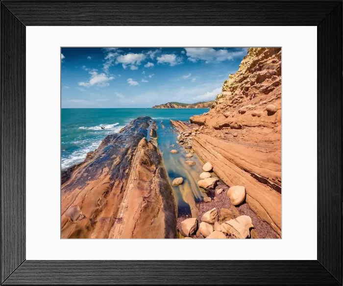 Framed Print : Rocky spring view of Dalan and Voge hiking area Framed Print : Rocky spring view of Dalan and Voge hiking area