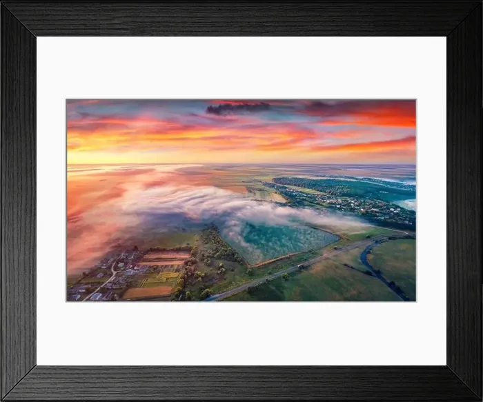 Framed Print : Astonishing summer sunrise in Ukrainian countryside Framed Print : Astonishing summer sunrise in Ukrainian countryside