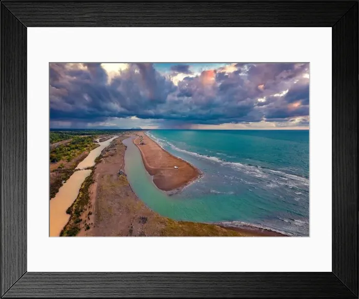 Framed Print : Extraordinary spring seascape of Adriatic sea Framed Print : Extraordinary spring seascape of Adriatic sea