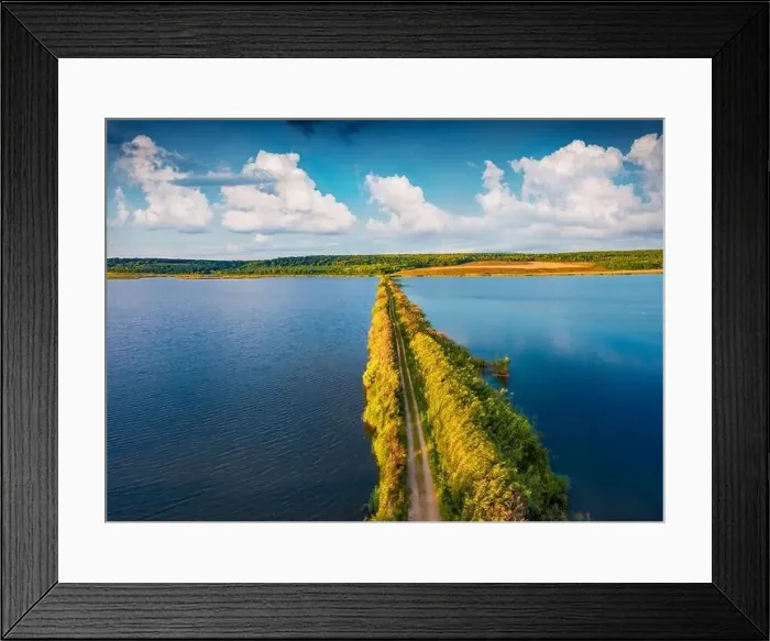 Framed Print : Beautiful summer scenery. Stunning summer scene of Vertelka lake Framed Print : Beautiful summer scenery. Stunning summer scene of Vertelka lake
