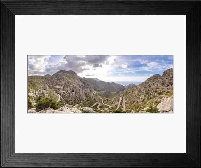 Framed Print : Sa Calobra road, Mallorca, Spain. Winding island road. Famous for its snake-like shape Framed Print : Sa Calobra road, Mallorca, Spain. Winding island road. Famous for its snake-like shape