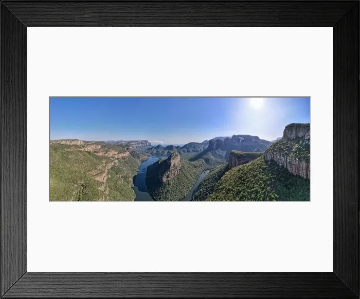 Framed Print : Drone view at Blyde river canyon on South Africa Framed Print : Drone view at Blyde river canyon on South Africa