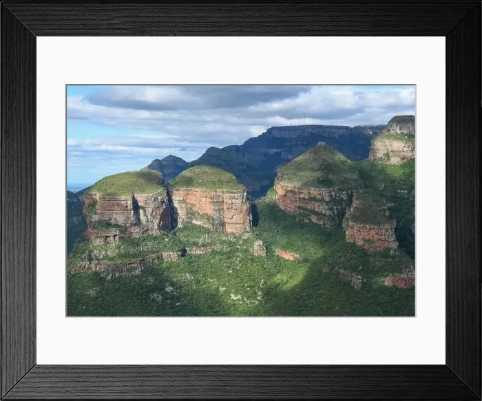 Framed Print : Drone view at Blyde river canyon on South Africa Framed Print : Drone view at Blyde river canyon on South Africa