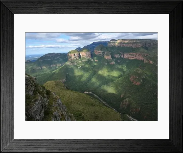 Framed Print : Drone view at Blyde river canyon on South Africa Framed Print : Drone view at Blyde river canyon on South Africa