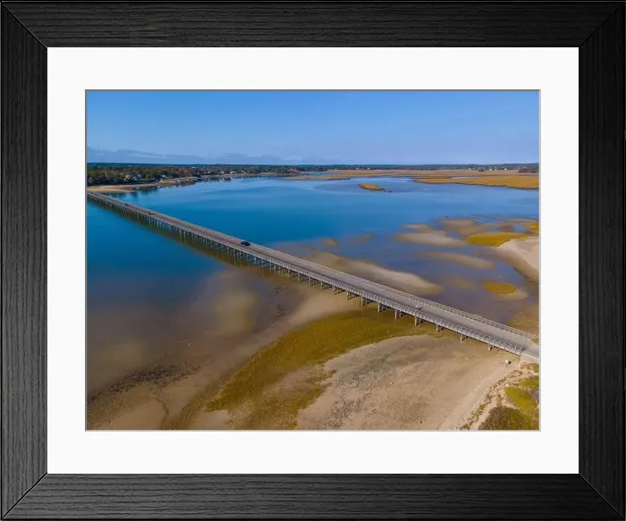 Framed Print : Powder Point Bridge aerial view connects Long Island and Duxbury in town of Duxbury, Massachusetts MA, USA Framed Print : Powder Point Bridge aerial view connects Long Island and Duxbury in town of Duxbury, Massachusetts MA, USA