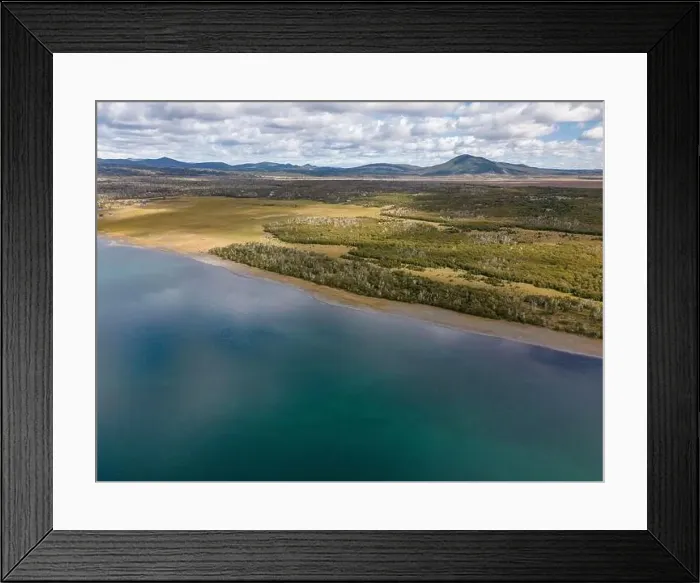 Framed Print : Aerial view of picturesque Lago Yehuin on the island Tierra del Fuego, Argentina, South America